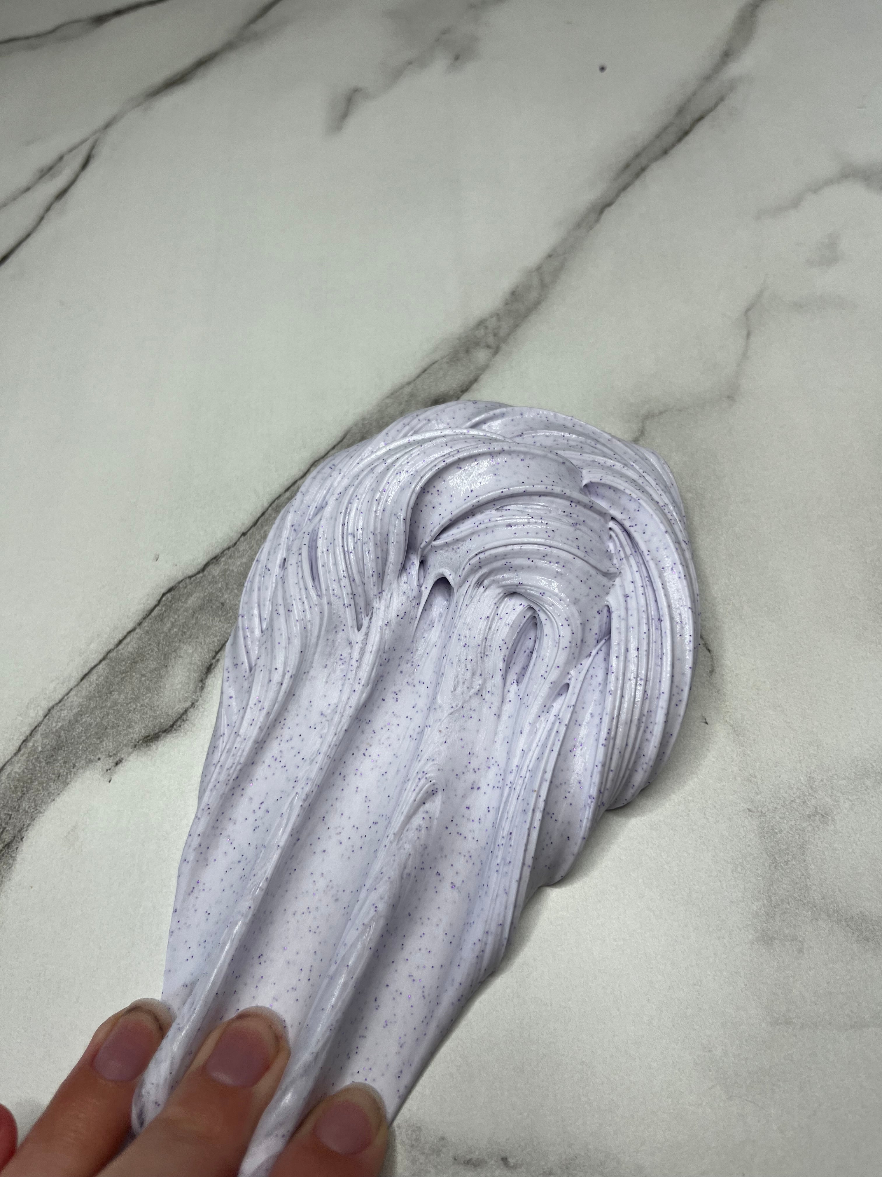 Pastel Purple Butter Slime - Glitter